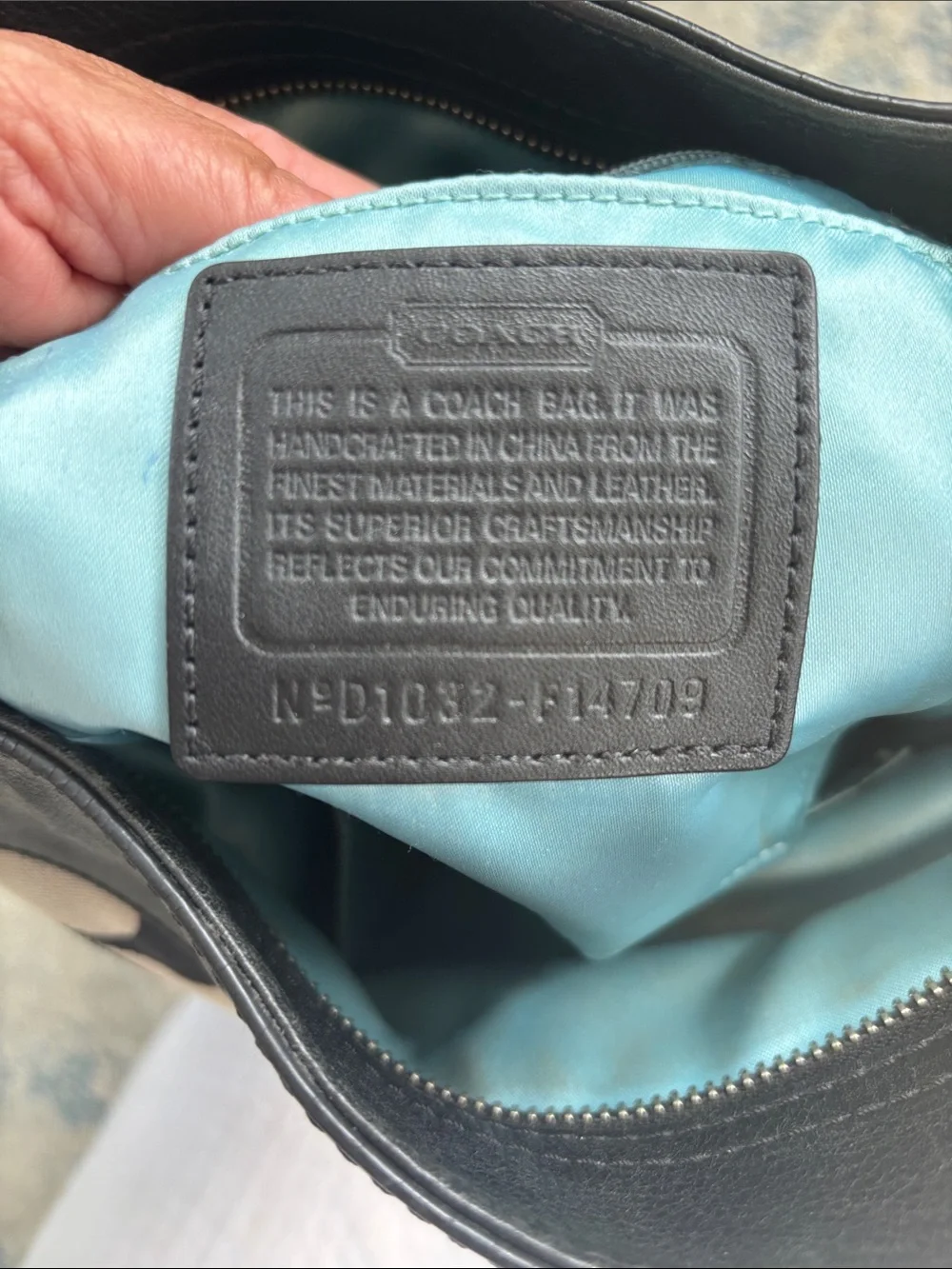 Coach Black and Tan Canvas Shoulder Bag missing strap